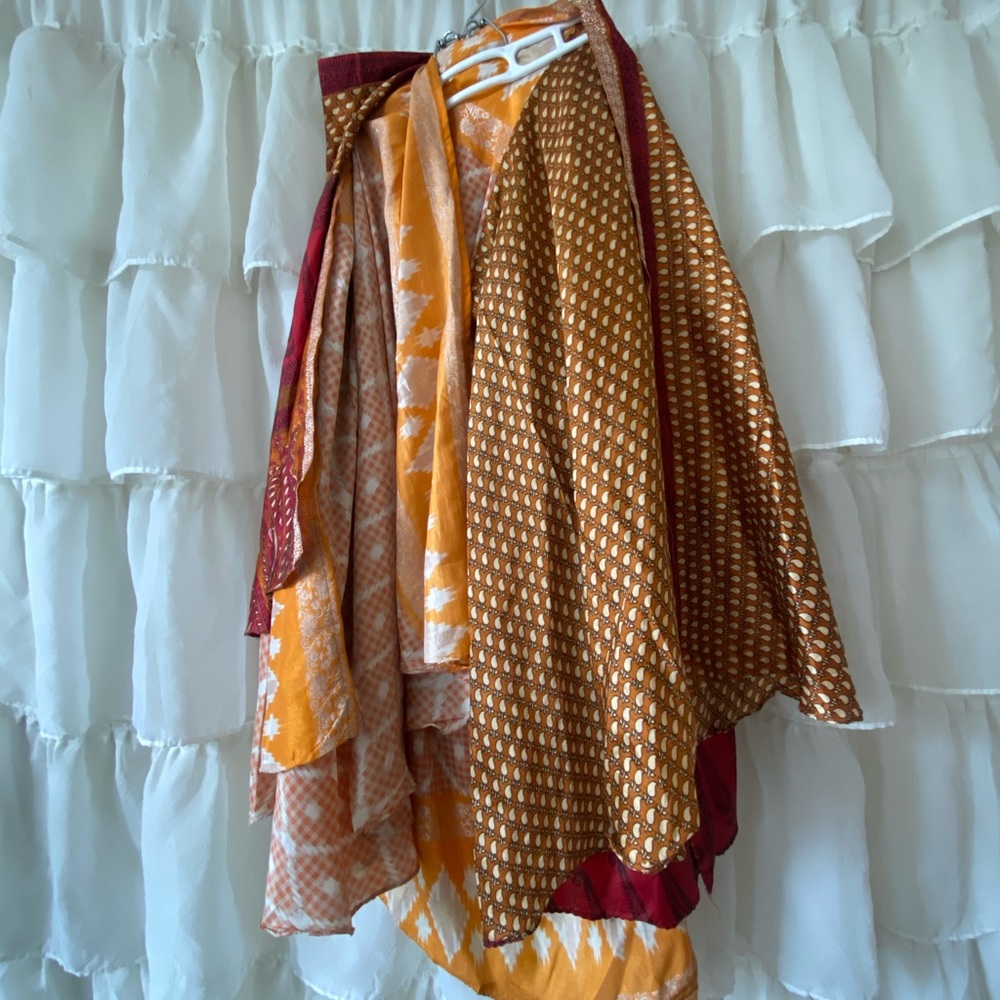 bohemian wrap skirt